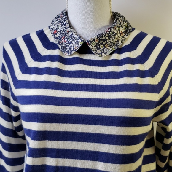 J. Crew Sweaters - J. Crew Liberty collar stripe sweater